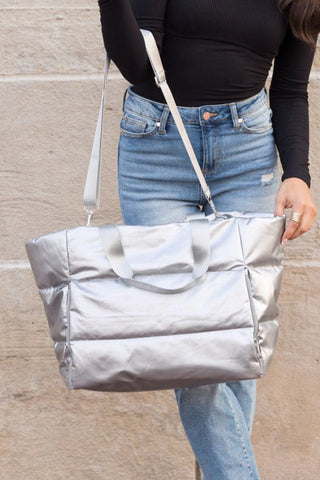 Large Puffer Tote Bag - 2 Colors