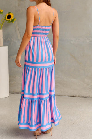 Striped Maxi Spaghetti Straps - 3 Colors