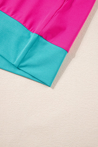 Colorblock 2 Piece Casual Wide Leg Pants Set - 4 Colors