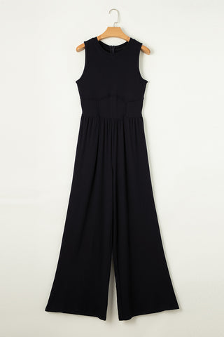 Sleeveless High Waist Wide Leg Jumpsuit - 3 Colors