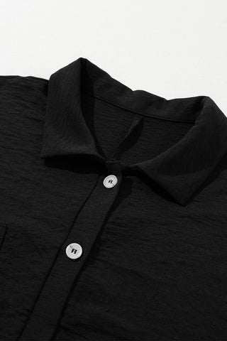 Romper Short Sleeves Collar Button Front - 4 Colors