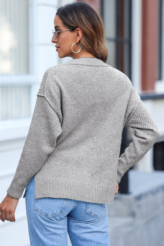 Oversized Hollowed Knit Sweater - 4 Colors