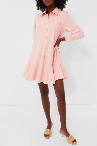 Ruffle Hem Shirt Dress