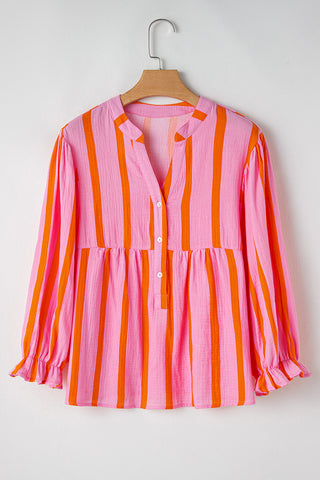 Crinkle Ruffle Sleeve Loose Top - 3 Colors