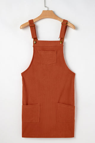 Corduroy Overalls Dress - 3 Colors