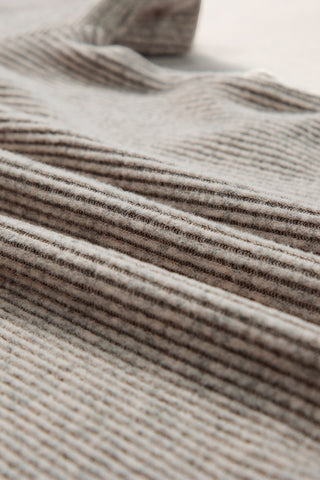 V Neck Strap & Button Detail Ribbed Tee