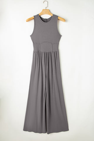 Sleeveless High Waist Wide Leg Jumpsuit - 3 Colors