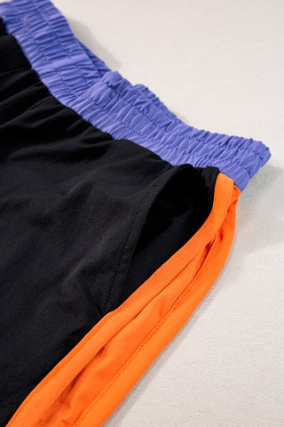 Colorblock 2 Piece Casual Wide Leg Pants Set - 4 Colors