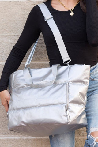 Large Puffer Tote Bag - 2 Colors