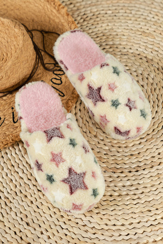 Cute Star Plush Slippers - 2 Colors