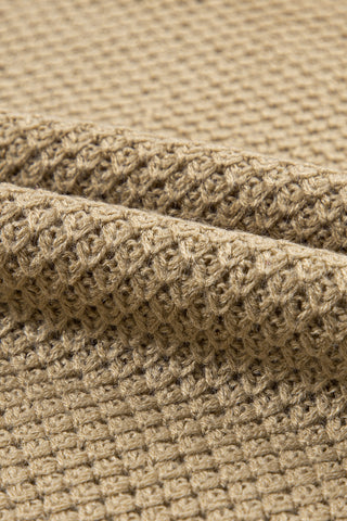Ribbed Turtleneck Short Sleeve Sweater - 2 Colors