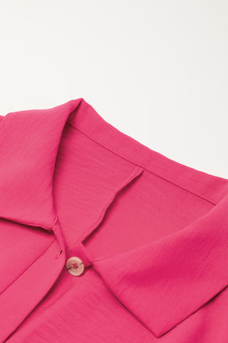 Romper Short Sleeves Collar Button Front - 4 Colors