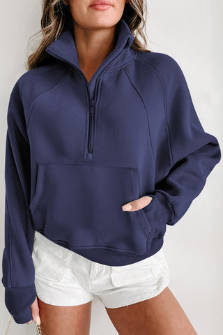 Quarter Zip Hight Neck Sweatshirt - 3 Colors