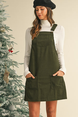 Corduroy Overalls Dress - 3 Colors