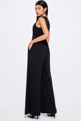 Sleeveless High Waist Wide Leg Jumpsuit - 3 Colors