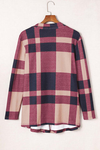 Plaid Black, Red & Beige Jacket