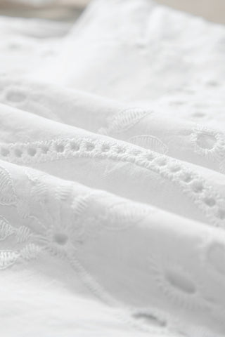 Embroidered V Neck Top Knotted Straps - 2 Colors