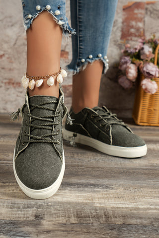 Criss Cross Canvas Sneakers - 2 Colors