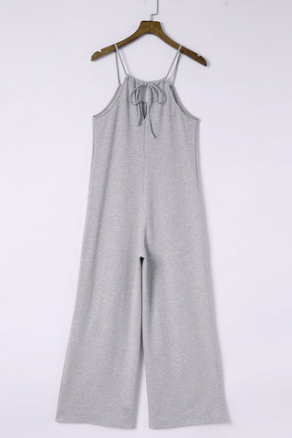 Loose Fit Jumpsuit Wide Leg Spaghetti Straps - 2 Colors