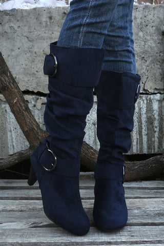 Dual Buckle  Side Zip Boots - 2 Colors