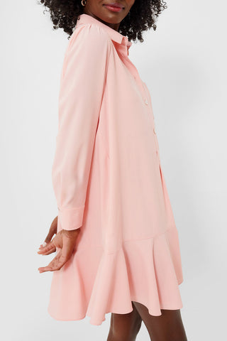 Ruffle Hem Shirt Dress