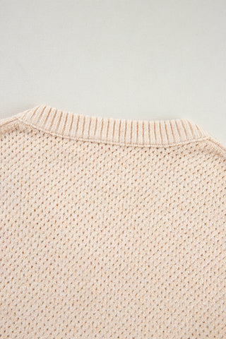 Oversized Hollowed Knit Sweater - 4 Colors