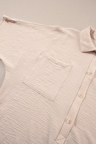 Romper Short Sleeves Collar Button Front - 4 Colors