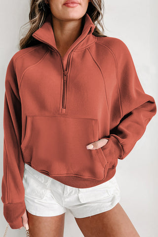 Quarter Zip Hight Neck Sweatshirt - 3 Colors