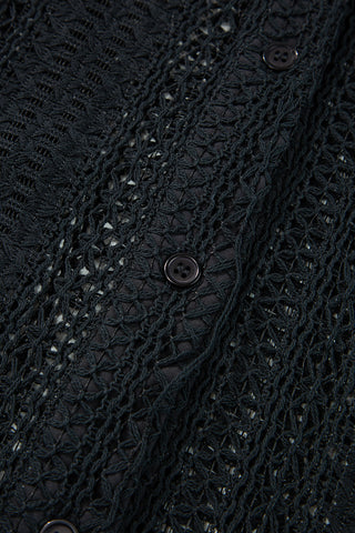 Lace Shirt Dress with Button Front - 2 Colors